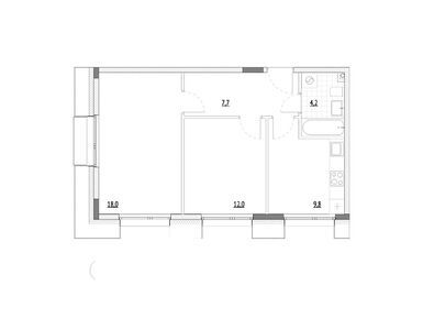 Планировки 2-к. апартаменты в МФК Wellbe (Велби)