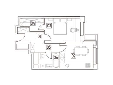 Планировки 1-к. апартаменты в ЖК MainStreet (МейнСтрит)