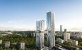 Две башни-34 и 39 этажей-открывают захватывающий вид на Москву.