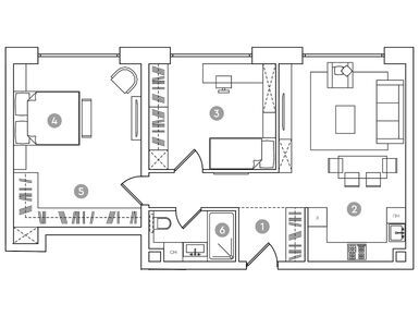 Планировки 3-к. апартаменты в RED7 (Ред7)