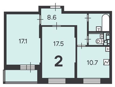 2-комнатная 59.60 кв.м, Жилой дом «Бескудниковский б-р, д. 52», 14 667 560 руб.