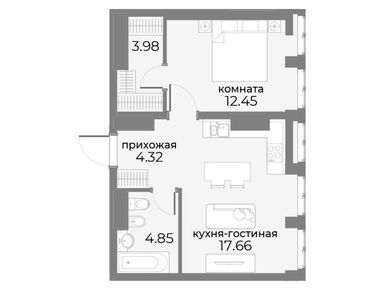 Планировки 1-к. апартаменты в Sky View (Скай Вью)