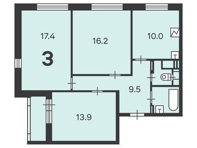 3-комнатная 71.70 кв.м, Жилой дом «Петра Романова ул., д. 18», 21 165 840 руб.