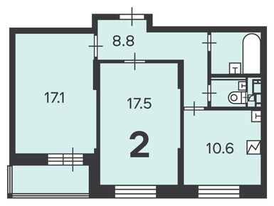 2-комнатная 59.70 кв.м, Жилой дом «Бескудниковский б-р, д. 52», 14 841 420 руб.