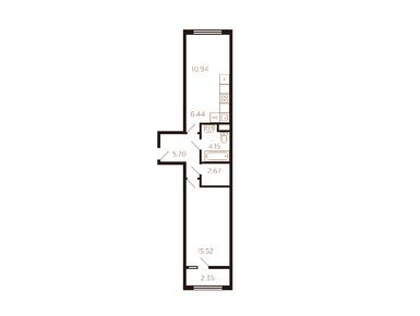 2-комнатная 47.00 кв.м, Миниполис «Рафинад», 8 994 550 руб.