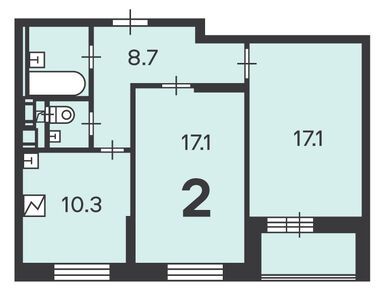 2-комнатная 58.70 кв.м, Жилой дом «Бескудниковский б-р, д. 52», 14 592 820 руб.