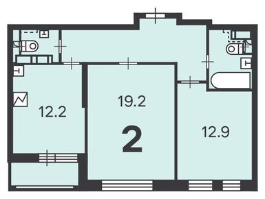 2-комнатная 61.80 кв.м, Жилой дом «Родниковая ул., д. 5А», 14 776 380 руб.