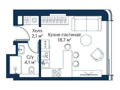 Студия 24.49 кв.м, ЖК City Bay (Сити Бэй), 12 894 635 руб.