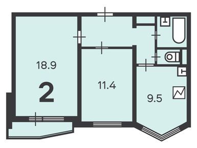 2-комнатная 50.60 кв.м, Жилой дом «Летчика Бабушкина ул., д. 39», 12 614 580 руб.