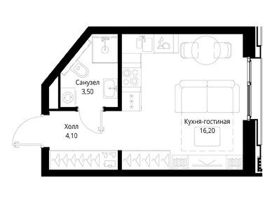 Студия 23.80 кв.м, Мультиквартал CITYZEN (Ситизен), 12 158 539 руб.