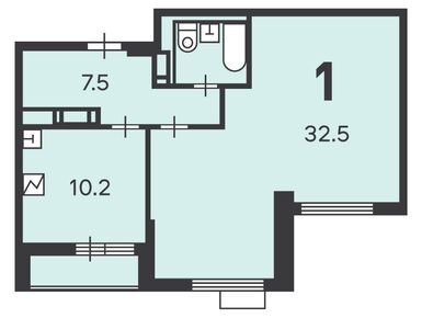 1-комнатная 53.50 кв.м, Жилой дом «Мневники ул., д. 6А», 16 702 700 руб.