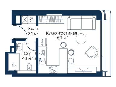 Студия 24.47 кв.м, ЖК City Bay (Сити Бэй), 13 059 320 руб.