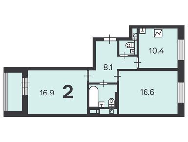 2-комнатная 57.60 кв.м, Жилой дом «Бескудниковский б-р, д. 52», 14 883 840 руб.