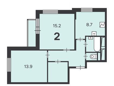 2-комнатная 53.10 кв.м, Жилой дом «2-я ул. Синичкина, д. 5», 16 588 440 руб.