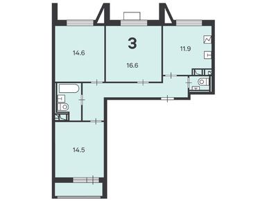 3-комнатная 74.40 кв.м, Жилой дом «Нижегородская ул., д. 74», 20 906 400 руб.