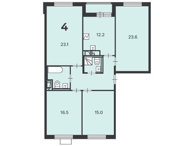 4-комнатная 108.80 кв.м, Жилой дом «Нижегородская ул., д. 74», 30 638 080 руб.