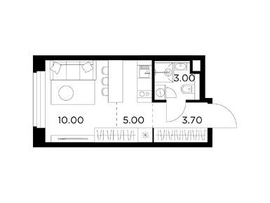 1-комнатная 21.70 кв.м, ЖК «Белый Grad» (Белый Град), 5 491 554 руб.