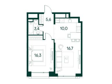 1-комнатная 52.00 кв.м, Клубный город на реке Primavera (Примавера), 27 320 800 руб.