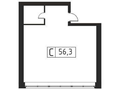 Студия 56.30 кв.м, ЖК «Берег», 8 076 235 руб.