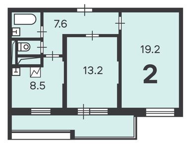 2-комнатная 52.40 кв.м, Жилой дом «Щелковское ш., д. 90, к. 1», 12 198 720 руб.