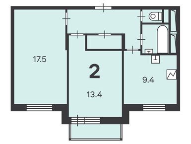 2-комнатная 52.60 кв.м, Жилой дом «2-я ул. Синичкина, д. 5», 16 432 240 руб.