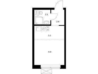 Студия 19.60 кв.м, Новое Очаково, 9 225 190 руб.