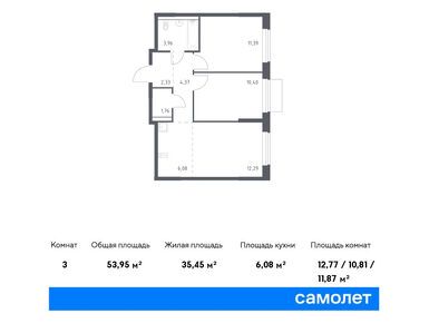 Планировки двухкомнатные в ЖК «Пригород Лесное»