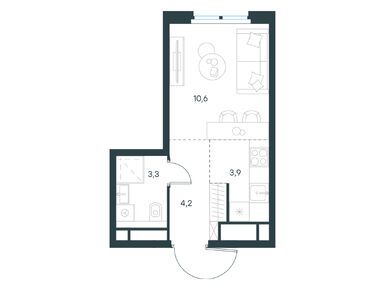 Студия 22.00 кв.м, Level Нижегородская, 9 475 934 руб.