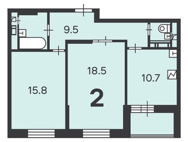 2-комнатная 60.00 кв.м, Жилой дом «Бескудниковский б-р, д. 52», 14 916 000 руб.