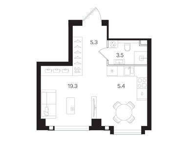 Студия 33.50 кв.м, ЖК «Мангазея на Тульской», 22 756 550 руб.