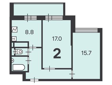 2-комнатная 54.30 кв.м, Жилой дом «Фонвизина ул., д. 7А», 17 370 570 руб.