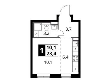 Студия 23.40 кв.м, ЖК «1-й Химкинский» (Первый Химкинский), 5 108 220 руб.