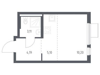 Студия 22.60 кв.м, ЖК «Горки Парк», 4 297 029 руб.