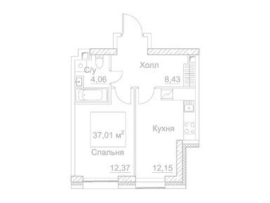 Планировки однокомнатные в ЖК SEZAR CITY (Сезар Сити)