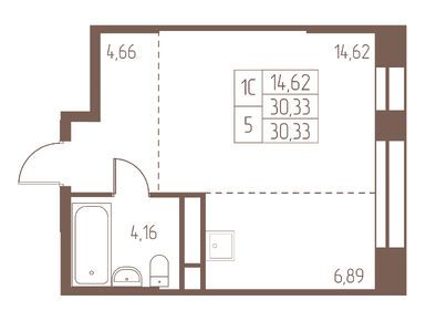 Студия 30.30 кв.м, ЖК «Западная Ивантеевка», 4 965 324 руб.