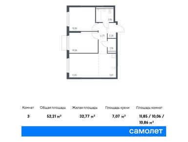 Планировки двухкомнатные в ЖК «Пригород Лесное»