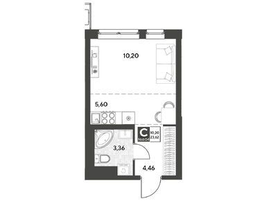 Студия 23.62 кв.м, ЖК «Космопарк», 3 500 484 руб.