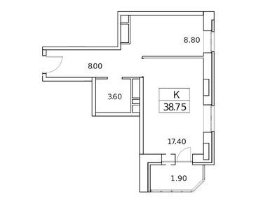 Студия 39.70 кв.м, ЖК «Светлый» (Лосино-Петровский), 4 027 269 руб.