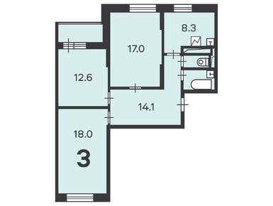 3-комнатная 74.40 кв.м, Жилой дом «Щелковское ш., д. 90, к. 1», 16 427 520 руб.