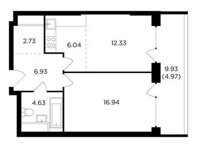 2-комнатная 54.57 кв.м, ЖК RiverSky (РиверСкай), 34 528 840 руб.