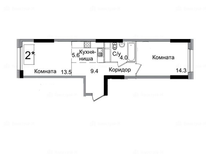 Проект однокомнатной квартиры по программе реновации